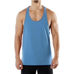 Débardeurs pour hommes, décontractés, sans coutures, séchage rapide, 100% coton lavé, pour vêtements de sport, légers, tricotés, logo personnalisé, couleur personnalisée - Product Image 2