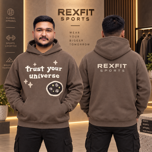 Sweat à capuche marron pour homme en molleton épais, coupe classique, hiver, écoresponsable, streetwear, personnalisable OEM, vente en gros, vêtements décontractés - Product Image 2