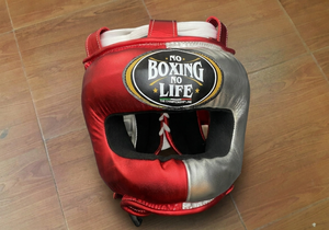 Protector de Cabeza de Boxeo Unisex de Cuero Vacuno Genuino Ajustable Personalizado con Barra Nasal para Entrenamiento y Sparring - Product Image 6
