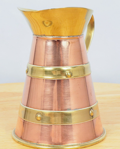 Carafe en cuivre de qualité supérieure pour le stockage de l'eau potable avec couvercle anti-fuite, idéale pour la maison, la cuisine et les restaurants. - Product Image 2