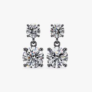 Boucles d'oreilles pendantes en diamant de laboratoire rond de 1,20 ct, or jaune 14 carats, élégantes, style bohème, pour mariage, fête, cadeau pour femme - Product Image 1