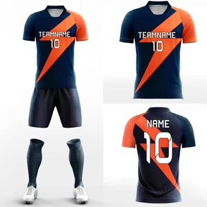 ชุดฟุตบอลแบบกำหนดเองที่ระบายอากาศได้ดี เสื้อและกางเกงขาสั้นแบบซับลิเมชั่น แห้งเร็ว ซึมซับเหงื่อ เหมาะสำหรับการแข่งขันและการฝึกซ้อมของทีม - Product Image 6