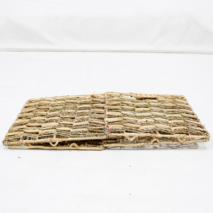 Cesta de Almacenamiento Plegable Cuadrada Hecha a Mano, Ecológica, de Jacinto de Agua, Organizador Personalizado para Sala de Estar - Product Image 6