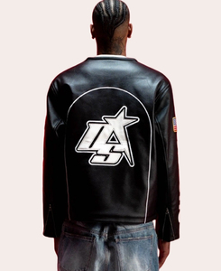 American Style Retro Casual <b>Workout</b> <b>Jacket</b> for Men 100% Cotton Thick Woven Embroidered Slim Fit Autumn OEM Service - Product Image 2