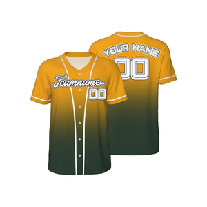 Baseball Jersey New Custom High Quality Wholesale 100% Organic Cotton Quick Dry V-neck Sports Unisex Baseball Jerseys Uniform - Product Image 1