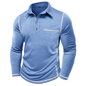 Pull en laine élégant pour homme, chemise en tricot à manches longues pour un usage décontracté en hiver, respirant, chaud, taille XXL, polos personnalisés - Product Image 5