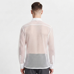 Transparent Button Sheer <b>Shirts</b> <b>Mens</b> Summer Lightweight Sexy Clubwear <b>Shirt</b> <b>Mens</b> Quick Dry 100% Polyester <b>See</b> <b>Through</b> <b>Shirts</b> <b>Men</b> - Product Image 3