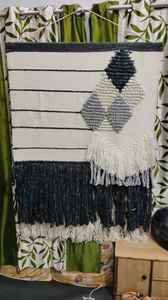 Alfombra de Lana Decorativa para Colgar en la Pared |   Tapiz de macramé tejido de arte abstracto, decoración bohemia para el hogar, decoración para sala de estar, colgante de pared -30 - Product Image 3