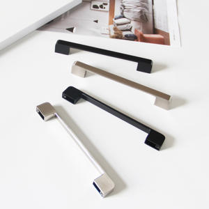 Poignées de meuble minimalistes en nickel noir, forme barre, pour armoires de cuisine, chambre et salle de bain, commodes d'angle, meubles contemporains, Vietnam - Product Image 3