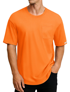 T-shirt Ringer Homme Teint et Délavé Tendance, Coupe Ample Vintage Sport Décontracté Streetwear, Épaules Tombantes Oversize, Taille Personnalisée - Product Image 4