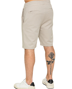 Pantalones Cortos Bermuda de Algodón Beige Sólido para Hombre de Alto Rendimiento con Cierre de Cordón y Bolsillos Laterales, Ropa Casual a Precio Económico - Product Image 3