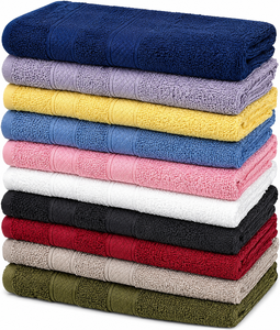 Juego de Toallas de Baño y Manos de Algodón de Color Sólido, Rectangulares, Ecológicas, de Secado Rápido, Suaves para la Piel, para Uso Doméstico - Product Image 1