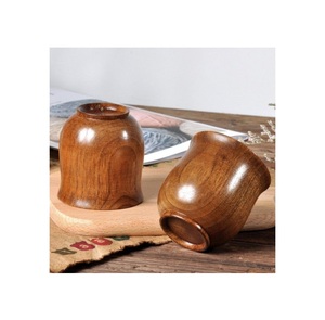 Handmade Wooden Mug Natural Solid Wood Coffee Mug Rustic Finish Eco Friendly Drinking Mug for Kitchen Dining - Product Image 3