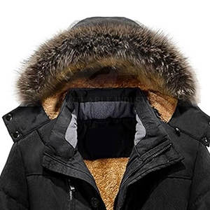 Parka d'hiver chaude pour homme avec capuche en fausse fourrure 2026 – Veste d'hiver pour homme avec capuche en fausse fourrure - Product Image 5