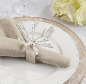 Anillo para Servilletas de Resina Ecológica con Diseño de Cuentas, Excelente Anillo para Servilletas Azul Cielo, Decoración para Mesa de Comedor - Product Image 5