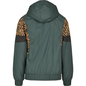 Veste matelassée coupe-vent à capuche pour homme avec imprimé tigre sur les manches, fermeture éclair, style décontracté, coupe classique, pour l'automne - Product Image 3