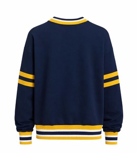 Pull d'hiver unisexe surdimensionné en tricot brodé à col en V, idéal pour les vêtements universitaires A&T HBCU (Vente en gros) - Product Image 2