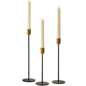 Porte-bougie en métal fantaisie à 3 têtes, en fer doré et noir, centre de table de mariage, décoration de la maison, décoration de fête, cadeau - Product Image 4