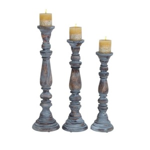 Portavelas de Madera Hecho a Mano, Decoración Rústica para el Hogar, Centro de Mesa para Sala de Estar, Comedor, Dormitorio y Decoración Festiva - Product Image 3