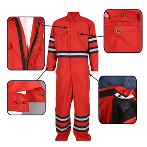 <b>Winter</b> Reflective Safety Wear Working Coveralls Red <b>Winter</b> Full Body Safety Lightweight Working Hi VIs Coverall Suits - Product Image 1