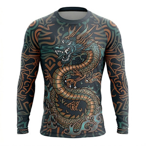 Wholesale Custom Sublimation Rash Guard Long Sleeve Performance Compression <b>Shirt</b> with OEM ODM Service - Product Image 3