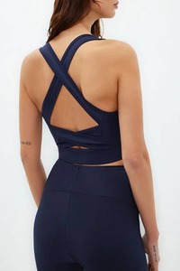 Sujetador deportivo de alta resistencia de spandex Modest 2026, personalizado, con efecto push-up, para entrenamiento, gimnasio, ropa deportiva, diseño de espalda cruzada, sujetador de yoga liso. - Product Image 6