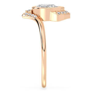 Anillo de compromiso solitario REYES de plata de ley 925 de alta calidad para mujer, diseño original, corte pera, 0.81CT, anillos de moissanita. - Product Image 5