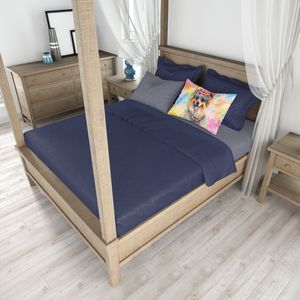 Pomeranian Hippie Dawg ilustraciones decorativas funda de almohada ligera y súper suave fácil cuidado funda de cojín de tamaño estándar - Product Image 4