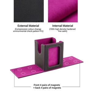 Scatola porta carte collezionabili in pelle da oltre 100 carte con finestra per carte Commander, contenitore elegante per l'organizzazione di oggetti da collezione - Product Image 5