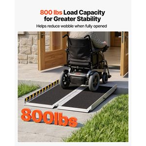 Rampa Plegable Portátil de Aluminio Antideslizante de 3 Pies con Capacidad de 800 Libras, Rampas para Umbral de Puerta para Acceso de Personas con Discapacidad - Product Image 3