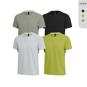 High Quality Summer Stretch Loose Casual Jersey Silk Screen Printing Solid Color Short-Sleeve Men's <b>T</b>-<b>Shirt</b> Customizable - Product Image 5