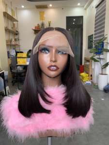 วิกผมคนเวียดนามวิกผมตรงสีเปียโนผมตรงพร้อมลูกไม้บาง HD ธรรมชาติ - Product Image 4