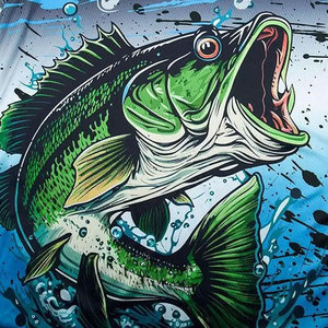 Camiseta de Pesca para Hombre, Precio al por Mayor, Cómoda, 100% Poliéster, Transpirable, de Secado Rápido - Product Image 5