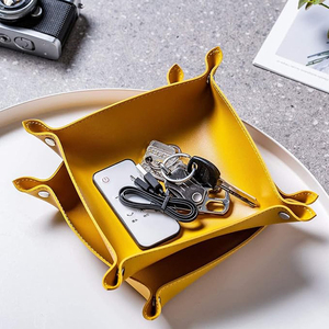 Plateau en cuir vide pour homme et femme, plateau à clés, plateau à bijoux, organisateur en similicuir pour bijoux - Product Image 5