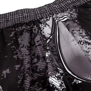 Shorts MMA pour hommes, imprimé loup noir, séchage rapide, polyester, vêtements d'entraînement pour arts martiaux mixtes, coupe classique, shorts pour adultes - Product Image 5