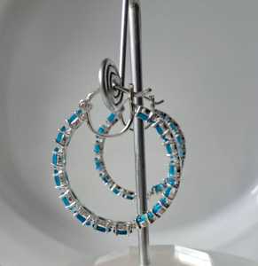 A R Creation NEO-01 Pendientes colgantes ovalados de apatita neón de 5x3 mm, plata de ley 925, joyería elegante y de lujo para el día a día - Product Image 3