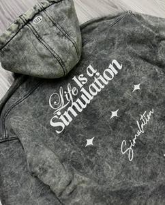 Men's Vintage Acid <b>Wash</b> 100% Cotton French Terry Pullover Hoodie Regular Fit Streetwear Winter 370grams - Product Image 2