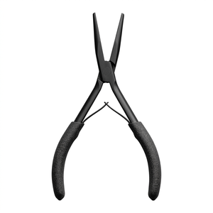 Kit d'outils pour extensions de cheveux TEEJAY Strong Hold MATTE BLACK en acier inoxydable, pinces, micro-anneaux, aiguilles à boucle, clips - Product Image 4