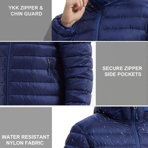 Winter Custom Unisex Thick <b>Warm</b> <b>Waterproof</b> Baggy Zip-Up Stand Collar Patchwork Cotton Puffer <b>Jacket</b> - Product Image 3
