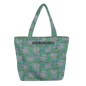 Sac à Main en Toile Pliable de Designer Sangle Fourre-Tout Impression Bloc de Main Shopping Sac Matelassé en Toile de Coton Sac Fourre-Tout Matelassé Vente en Gros - Product Image 1