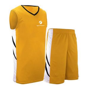 Conception OEM ODM, vente en gros, uniforme de basketball pour hommes, design vierge, logo personnalisé, ensemble de maillots de basketball personnalisés - Product Image 3