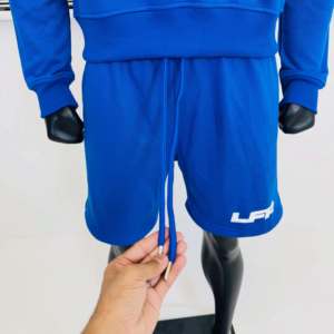 Ensemble Sport Décontracté Homme LFR à Col Zippé, Bleu et Blanc, Tricoté 100% Coton Respirant, Haute Qualité, Personnalisable, Idéal pour l'Été - Product Image 6