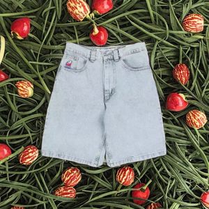 Vintage Acid Wash Rhinestone 100% Polyester Denim Shorts <b>Men</b> Baggy Jorts Double Knee Streetwear Loose Fit Custom Logo <b>Jeans</b> - Product Image 4
