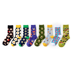 Crew <b>Socks</b> With Food Prints For Adults Casual Wear Breathable Knitted <b>Socks</b> Summer Style Standard Thickness - Product Image 1