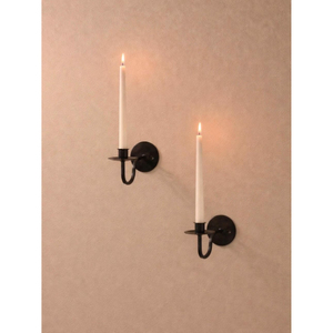Support mural en métal torsadé pour bougie, finition noire, parfait pour la décoration d'éclairage domestique, événements, chambre à coucher, fêtes - Product Image 4