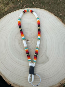 Nouvel arrivage : Porte-clés tendance et élégant, multicolore, perlé, fait main, magnifique, design lanière, par HF Crafts - Product Image 5