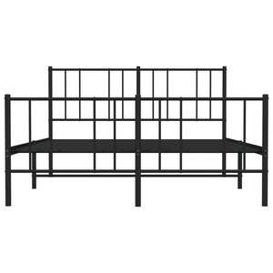 Cadre de lit 53,9 x 74,8 pouces en acier métallique noir thermolaqué - Product Image 6