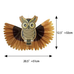 กระดาษนกฮูกตกแต่งรูปสัตว์ป่าแบบรังผึ้งสำหรับวันขอบคุณพระเจ้า - Product Image 5