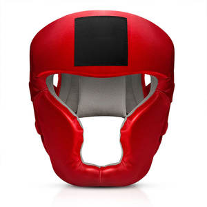 Protector de Cabeza de Cuero Personalizable de Alta Calidad para Kickboxing, Protector de Cabeza de Boxeo Transpirable Personalizable a Precio de Mayoreo - Product Image 1