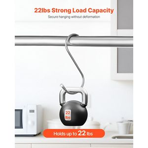 40 Pack acciaio inossidabile resistente S ganci 22.05 LBS capacità di carico per uso domestico e ufficio - Product Image 2